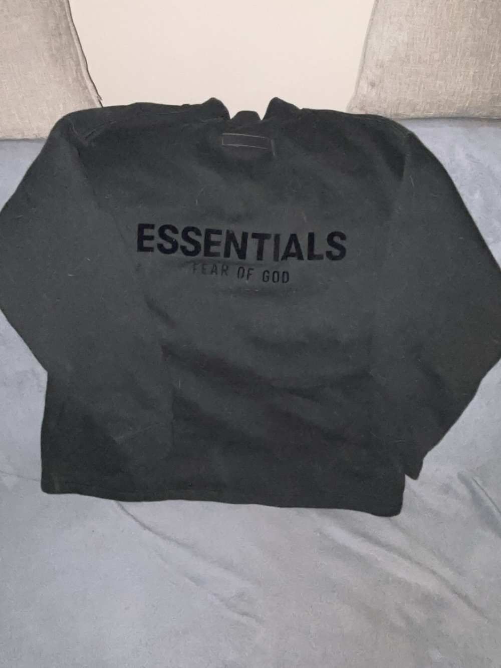 Fear of God ESSENTIALS Black Crewneck Sweatshirt